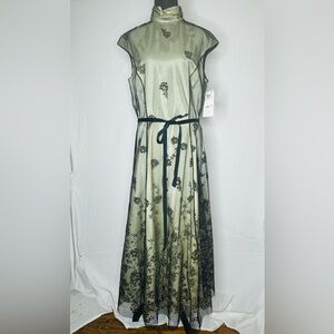 Vintage Papell Boutique Evening Dress Sz 12 Party Formal Whimsigoth Forest Fairy